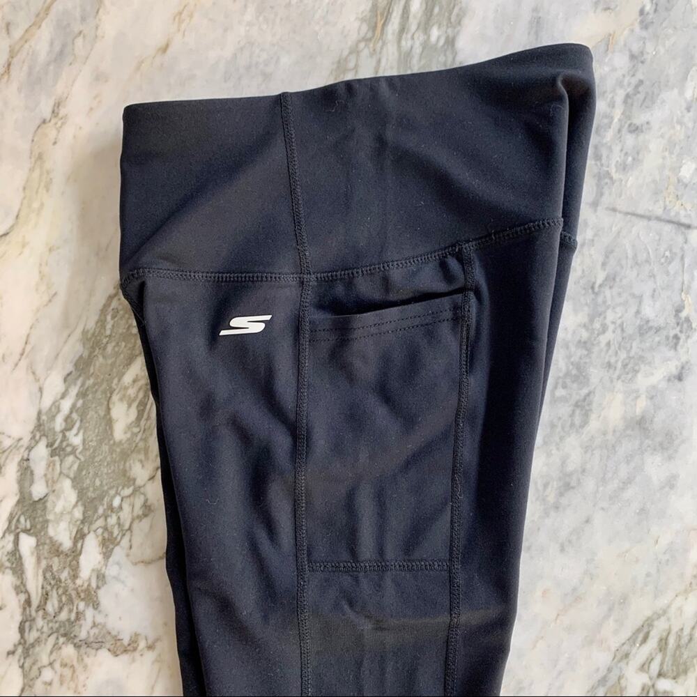Skechers Womens GoWalk Athletic Casual Pocket Yoga Performance Leggings Black XS - Picture 6 of 6